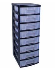 Image of Really Useful Box 8 x 7 Litre Drawer Tower with Compartments