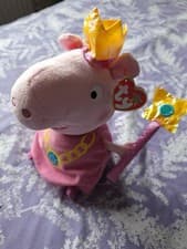 Image of Ty Beanie Buddies Princess Peppa Pig With Tag Medium Size