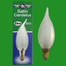 Image of 6x 25W BELL Frosted Bent Tip Candle Dimmable Light Bulbs SES E14 Small Screw