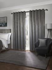 Image of Thermal Thick Blackout Curtains 2 Panel Eyelet Ring Top Curtains Ambiance
