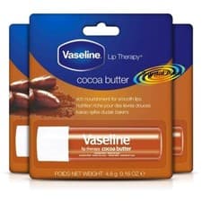 Image of 3x Vaseline Stick Brown Cocoa Butter Lip Therapy Balm 4.8g
