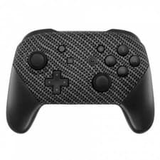 Image of Nintendo Switch Pro Controller Soft Touch Carbon Fibre Custom Shell