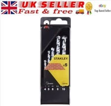 Image of Stanley Masonry Drill Bit Set of 5 Ø4, 5, 6, 8, 10mm