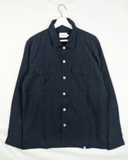Image of Farah Newport Long Sleeve Overshirt Jacket - True Navy - Medium M - RRP £95