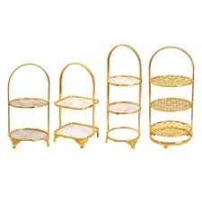 Image of Iron Cake Stand Decoration Display Plate Serving Tray Luxury Display Rack
