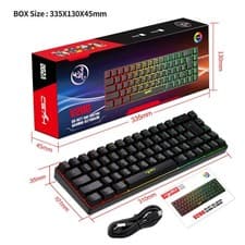 Image of Mechanical Feeling Membrane Gaming Keyboard RGB Backlit Wired PC Gamer Accessory