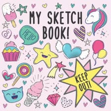 Image of My Sketch Book: 100 Paged Sketch, Doodling, Drawing Book for Girls the New