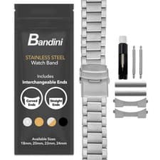 Image of 22mm Curved Steel Metal Watch Band Bracelet for Certina DS-1 DS-2 DS-8