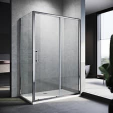 Image of Sliding Shower Enclosure With Side Panel 8mm NANO Glass Cubicle 1000-1700mm