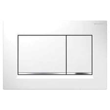 Image of Geberit Sigma30 Dual Flush Plate Matt White & Chrome 115.883.JT.1