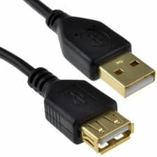 Image of GOLD USB 2.0 24AWG Copper EXTENSION Cable A Plug to Socket Lead 50cm/1m/2m/3m/5m