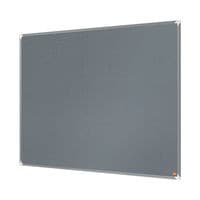 Image of Nobo Premium Plus Felt Notice Board 1800 x 1200mm Grey 1915199