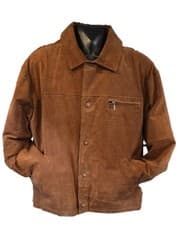 Image of Mens suede leather jacket pit to pit 27 inches 2XL RRP £275