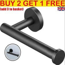 Image of Stainless Steel Toilet Paper Holder Matte Black Toilet Roll Holder Wall Mounted