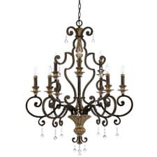 Image of 9 Bulb Chandelier Hanging Pendant LIght Heirloom LED E14 60W Bulb