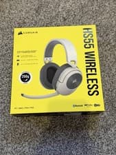 Image of Corsair HS55 WIRELESS Gaming Headset Dolby Audio 7.1 Surround Sound White UK