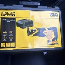 Image of STANLEY FatMax V20 18V Cordless Reciprocating Saw W/ 1x Battery & Charger NEW