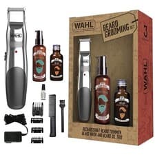 Image of Wahl Complete Beard Trimmer & Grooming set + Beard Oil, Wash & Beard Cutting Kit
