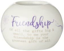 Image of Said with sentiment Ceramic Tealight Candle Holder Friendship One size