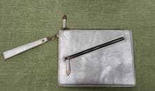Image of Accessorize Clutch bag in pale gold with wrist strap