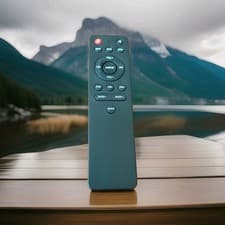 Image of Replacement remote 4 Hisense soundbars, models HS214, HS205, HS218, and HS312.