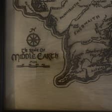 Image of Framed A4 LotR Middle Earth Map