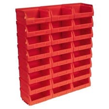 Image of Sealey Plastic Storage Bin 105 x 85 x 55mm - Red Pack of 24
