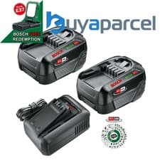 Image of Bosch Starter Set 18V PBA 4.0Ah 2x Battery + Fast Charger AL1844 - Power For All