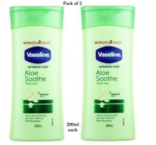 Image of 2 X Vaseline Intensive Care Body Lotion Aloe Soothe 200ml