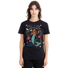 Image of The Little Mermaid Ariel Goes Beyond The Surface T-Shirt S-2XL, Black
