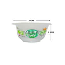 Image of Plastic Mixing Bowls Clear Rounded Kitchen Serving Heavy Duty Nesting Salad Bowl