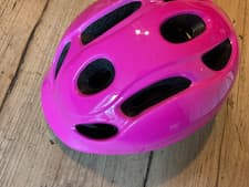Image of pink childs cycle helmet