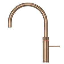 Image of Quooker Fusion Boiling Water Tap Modern Round Patinated Brass & Pro3 Tank NEW