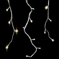 Image of 480 OR 720 LED ICICLE LIGHTS CHASER WHITE WARM CHRISTMAS WEDDING - NEW