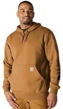 Image of Carhartt Loose Fit Midweight Logo Sleeve Graphic Hoodie (TS0288)