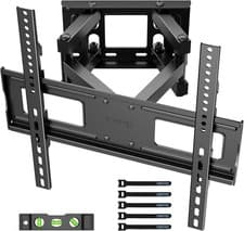 Image of TV Wall Mount for 23-70 Inch LED LCD, Swivels Tilts Extends Double ArmFullMotion