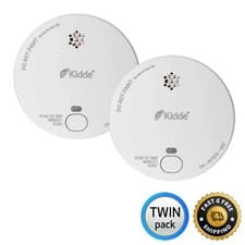 Image of Kidde Optical Smoke Alarm Detector 2030-DSR, 9v Battery Included, Twin Pack of 2