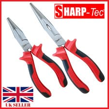 Image of Sharp-Tec Heavy Duty 6" 8" Needle Nose | Long-Nose Pliers | Soft Grip Handle