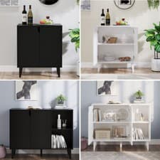 Image of Sideboard Display Cabinet TV Stand with Door Shelf Dining Room Storage Cupboard