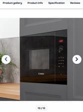 Image of Bosch BFL523MB0B 800W Built-in Solo Microwave - Black