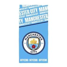 Image of Manchester City FC Towel Football Beach Swimming Bath Pool Towel 150cm x 75cm