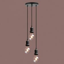 Image of PATHSON CLUSTER 1/3 RETRO INDUSTRIAL CEILING LIGHTING BARE HOLDER PENDANT LAMP