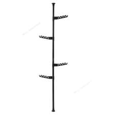 Image of Metal Adjustable Freestanding Coat Rack + 4 Adjustable hooks for Bedroom Balcony