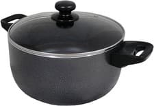 Image of 20cm Stainless Steel Non Stick Casserole Saucepan with Glass Lid Oven Safe
