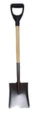 Image of Heavy Duty Steel Square Mouth Builders Shovel Spade Gardening