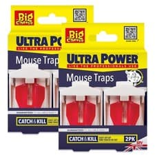 Image of The Big Cheese Ultra Power Mouse Twin Traps Pre-Baited RTU Guaranted Kill 2 Pack
