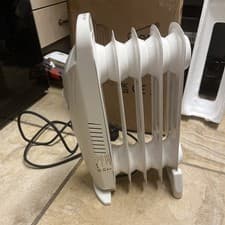 Image of Neo WHITE 650W Oil Filled 5 Fin Electric Portable Radiator Adjustable Heat TESTD