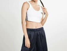 Image of ADIDAS ORIGINALS WOMENS CROP TANK TOP IN WHITE SIZE 22 - NEW