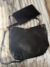 Image of Ted Baker Black Leather Shoulder Bag