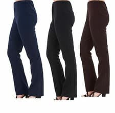 Image of Ladies Womens Nurse Work Carer Stretch Elasticated Trousers 27 Leg 29 Leg 31 Leg